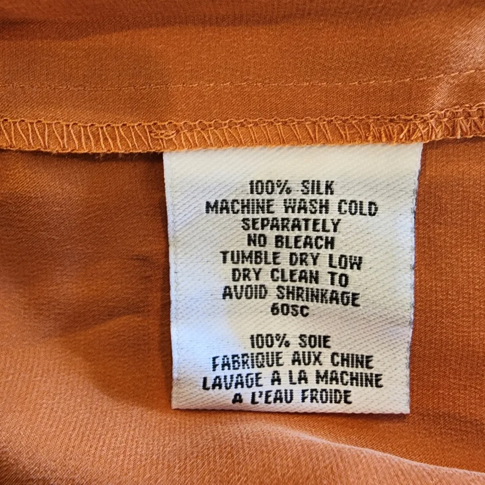 Eileen Fisher Silk Charmeuse Pumpkin Skinny Strap Tank SZ Medium NWT - Picture 5 of 5